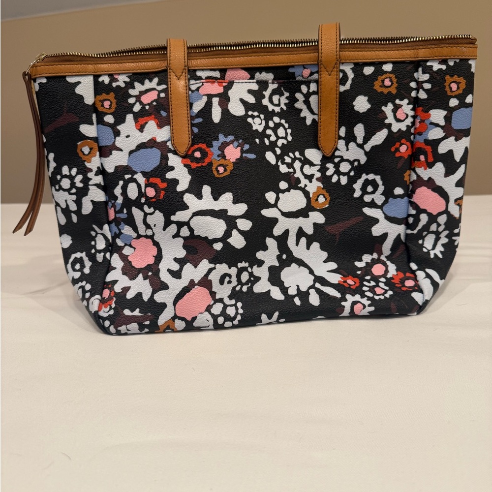 Fossil Blue Cosmetic Bag with Durable Design
